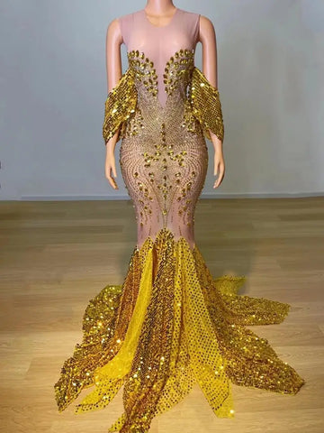 MQTIME  -  Sequin Maternity Photography Dress Glittering Rhinestones Dress Maternity Baby Shower Robe Pregnant Wedding Dress Photo Shoot